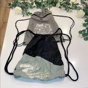 Nike Drawstring Bags - Black and Gray